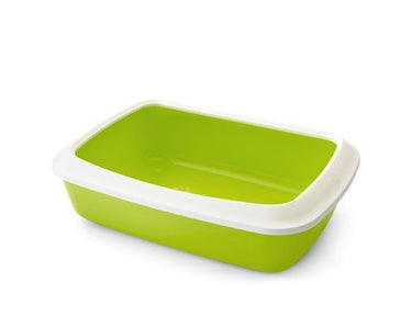 Savic Iriz Cat Litter Tray with Rim - Pink/Red